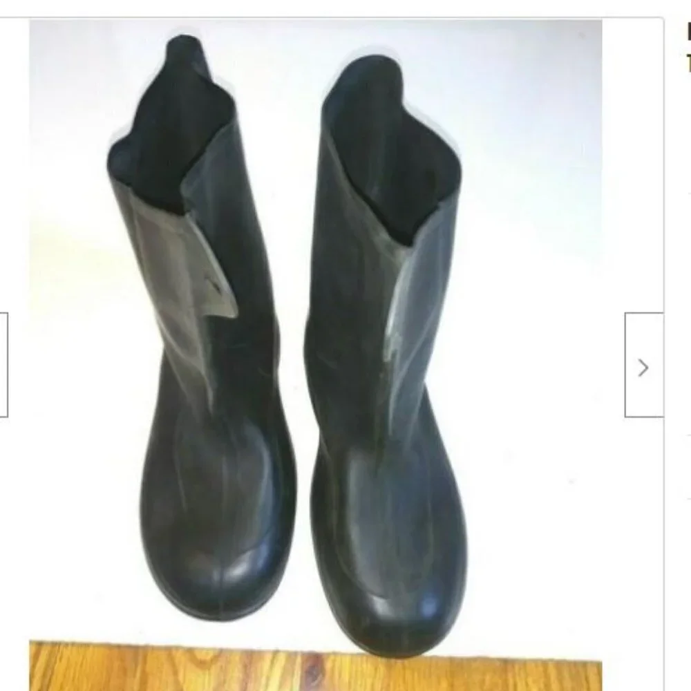 ?Tingley Workbrutes Rubber Overshoe Boots Unisex shoes cover Sz 10/11 black